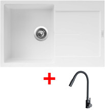 Sinks ULTIMA 790 Milk + ELASTA S černá matná 